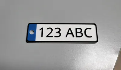 Kişiye Özel Plaka Tarzı Anahtarlık